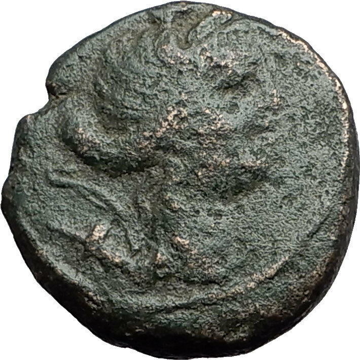 AMPHIPOLIS in MACEDONIA 1stCenBC RARE R1 Ancient Greek Coin ARTEMIS BULL i59747