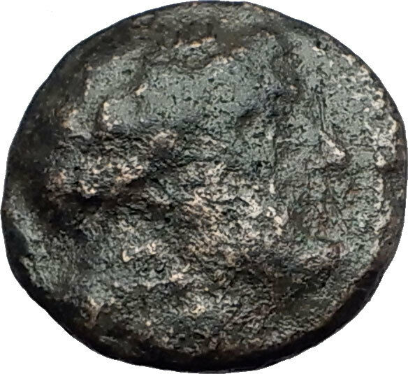 MYRINA in AEOLIS 2-1cBC Authentic Ancient Greek Coin APOLLO AMPHORA LYRE i63123