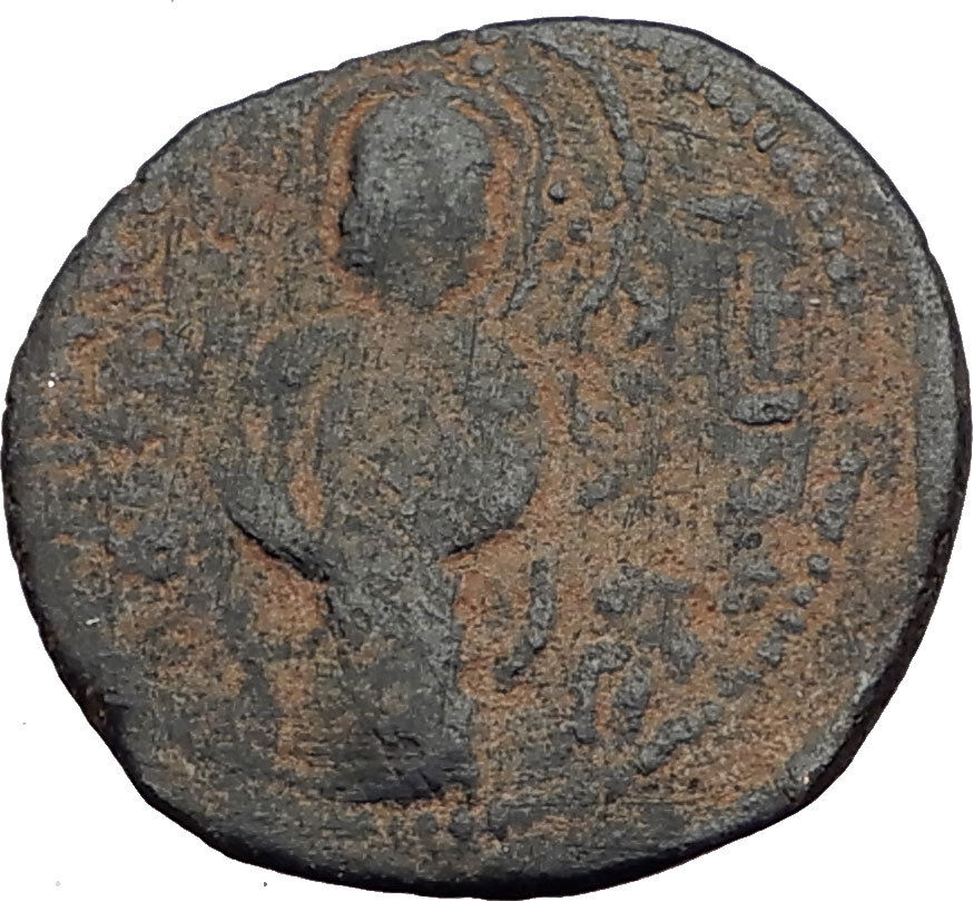 1146AD ARAB BYZANTINE Zangid Atabegs JESUS CHRIST Ancient ISLAMIC Coin i64840