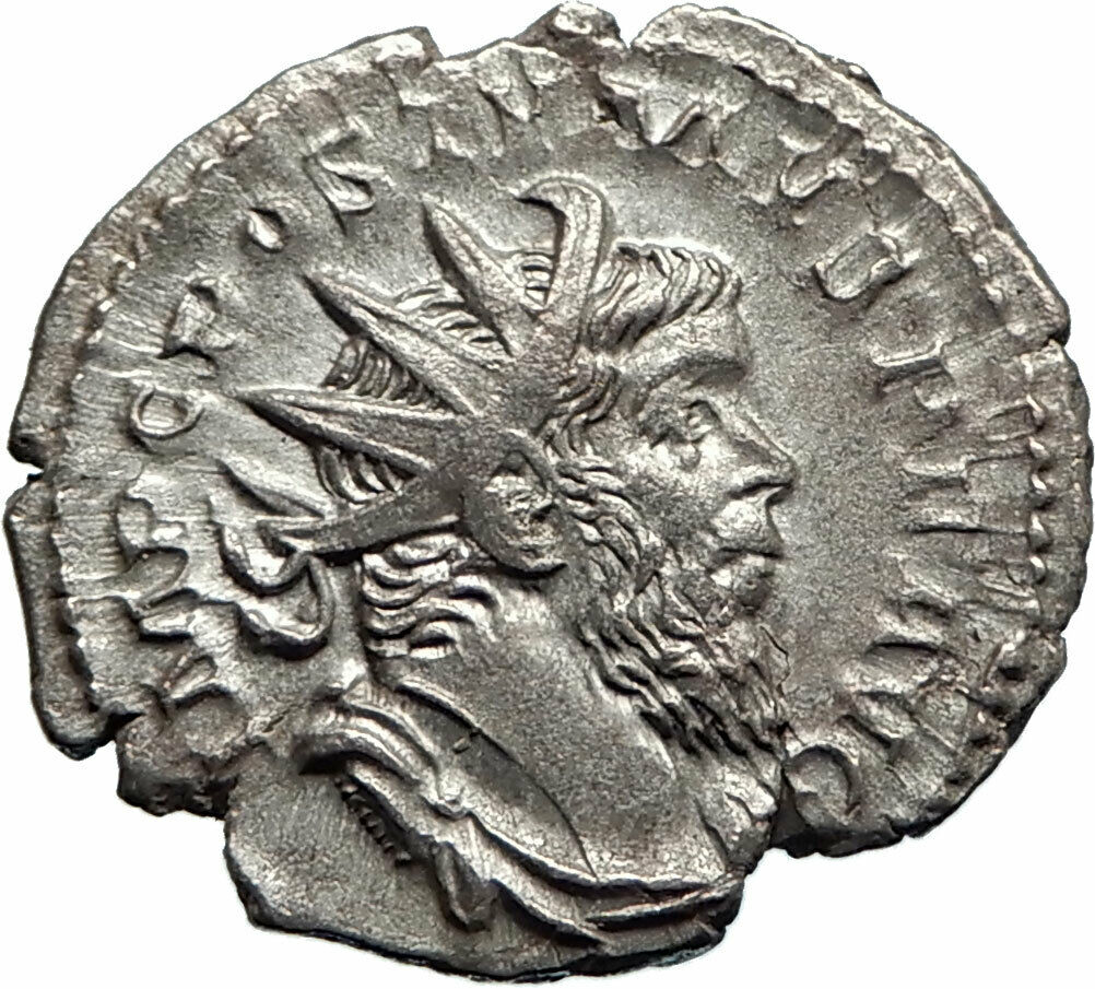 POSTUMUS Authentic Ancient 262AD Billon Silver Genuine Roman Coin VIRTUS i74879