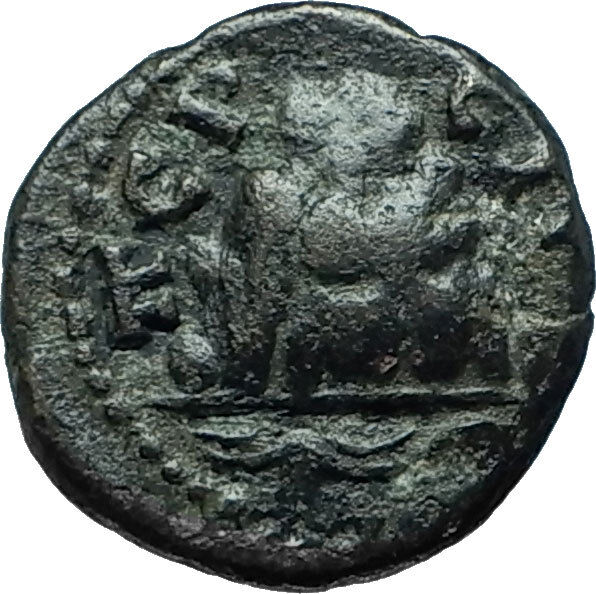 Laodikeia in Phrygia 50AD Authentic Ancient Greek Coin ATHENA & MOUNTAIN i66168