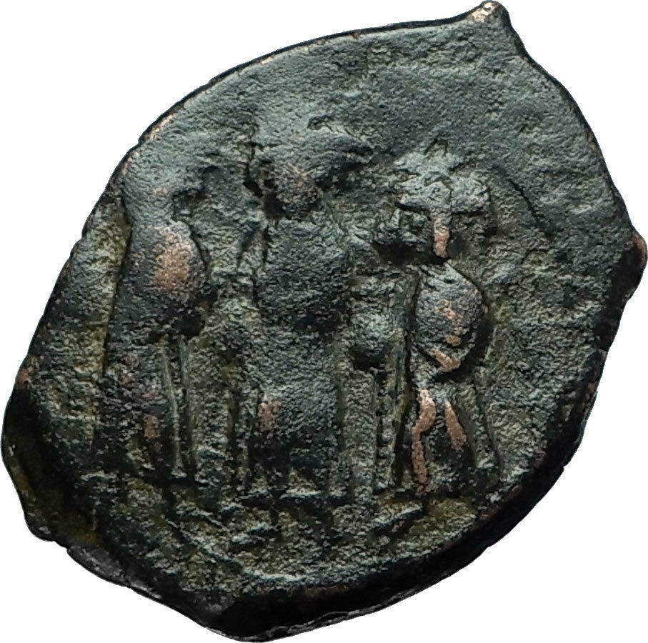 CONSTANS II & SONS 641AD Constantinople Follis Ancient Byzantine Coin i66352