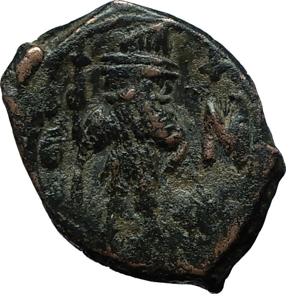 CONSTANS II & SONS 641AD Constantinople Follis Ancient Byzantine Coin i66352