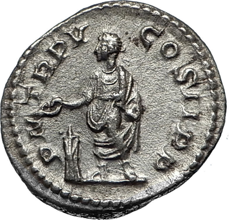 SEVERUS ALEXANDER 226AD Rome Authentic Ancient Silver Roman Coin Altar i67037