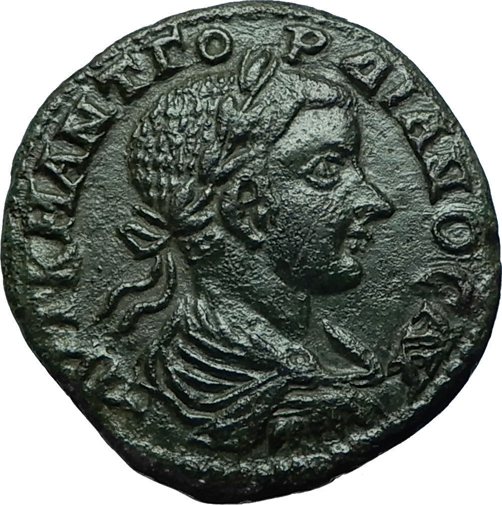 GORDIAN III Ancient 238AD Hadrianopolis Thrace Roman Coin HERMES w Money i66543