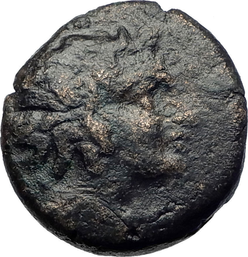 PELLA Macedonia 158BC Authentic Genuine Ancient Greek Coin PAN ATHENA i73373