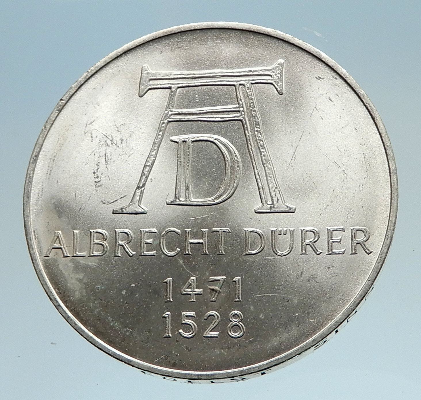 1971 D GERMANY w ALBRECHT DURER Artist Genuine Antique Silver German Coin i75033