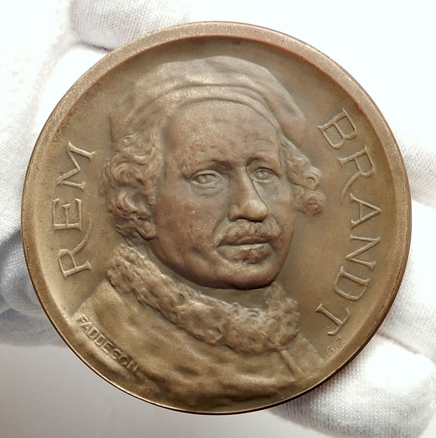 1906 NETHERLANDS Dutch Masterpiece Painter REMBRANDT 300th Birth MEDAL i75123