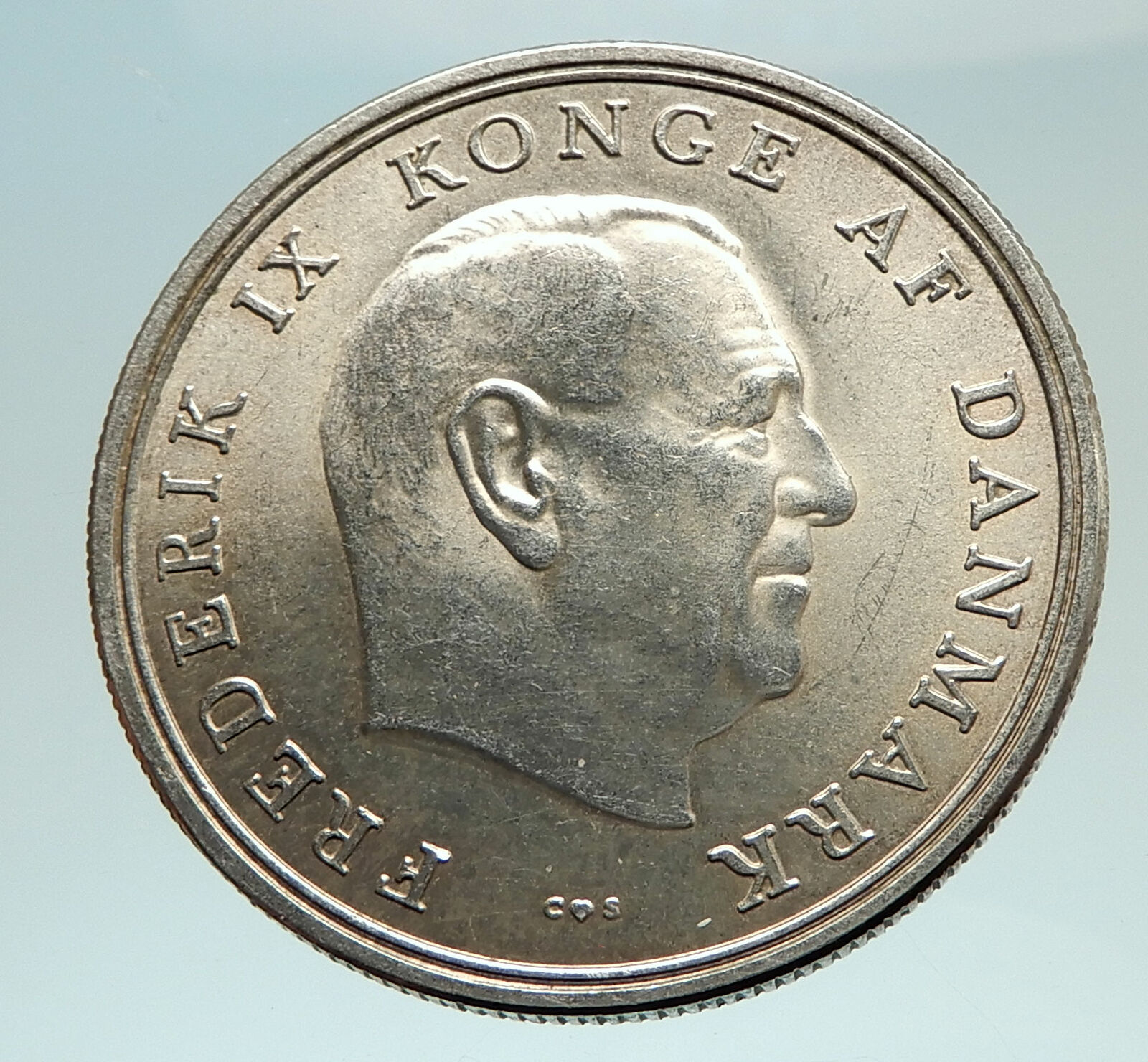 1964 DENMARK King Frederick IX Silver Princess ANNE MARIE WEDDING Coin i76973