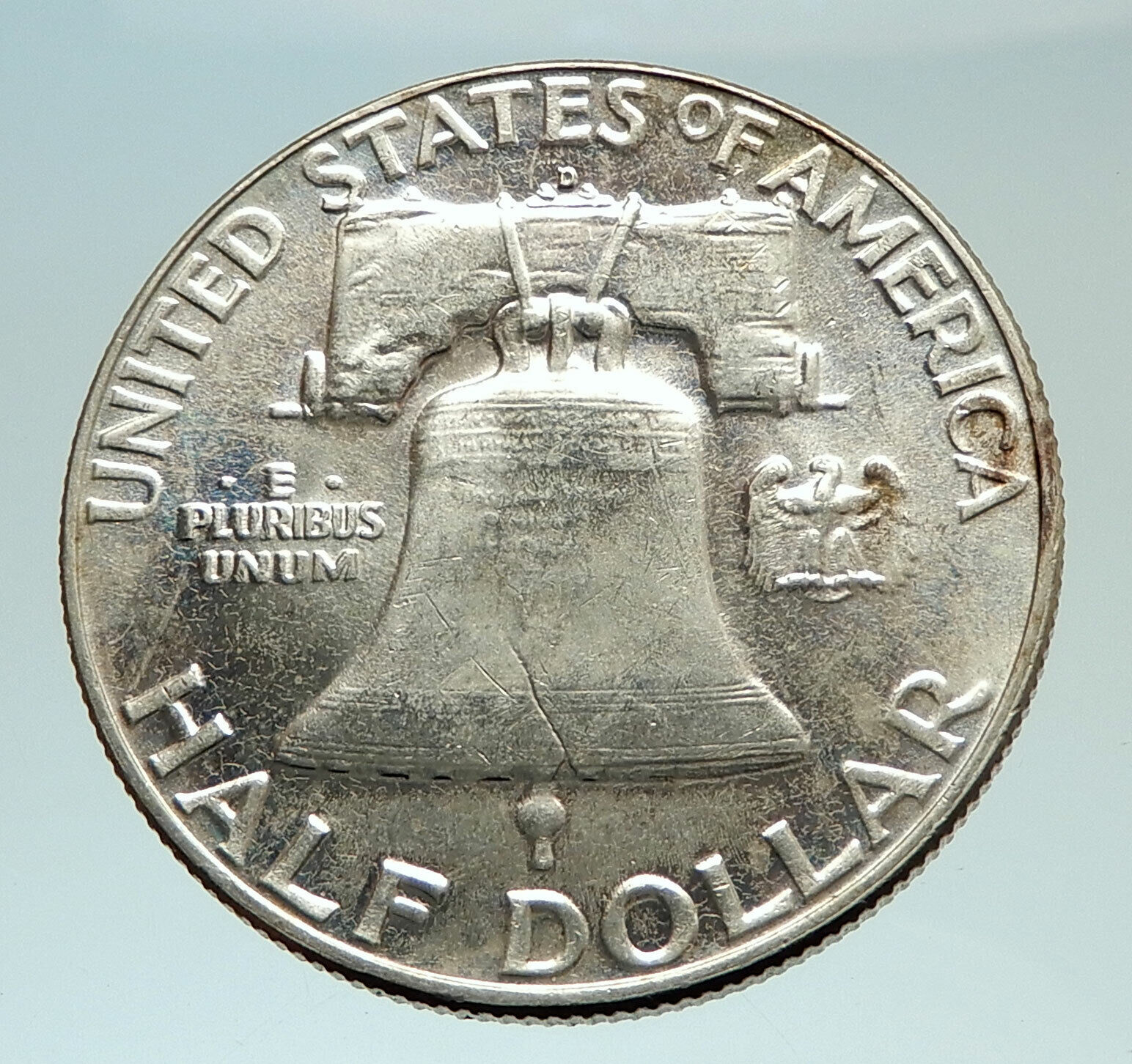 1963 US Benjamin Franklin Genuine Silver Half Dollar Coin LIBERTY BELL i77020