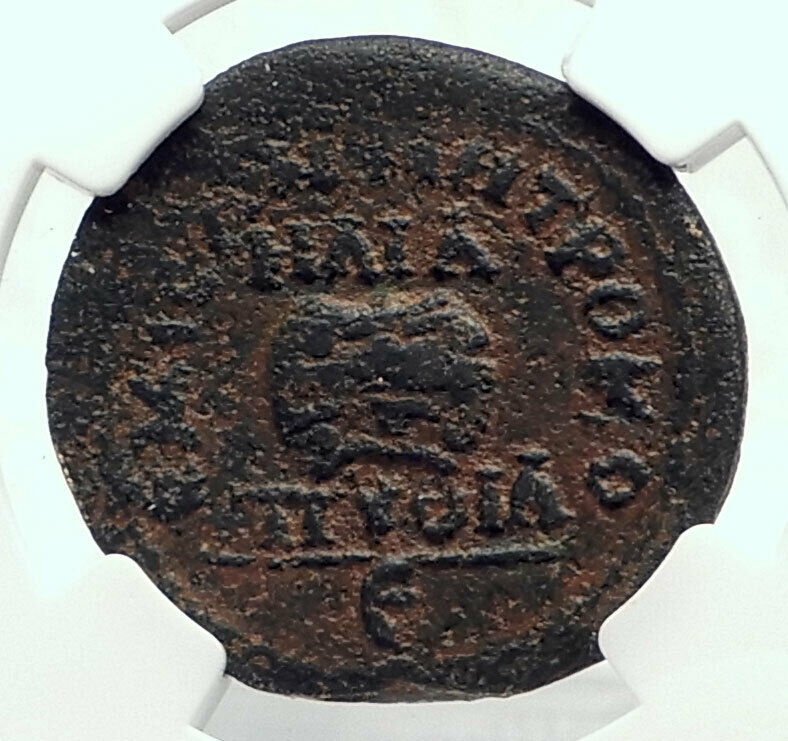 ELAGABALUS Authentic Ancient EMESA Olympic-style PRIZE URN Roman Coin NGC i77407