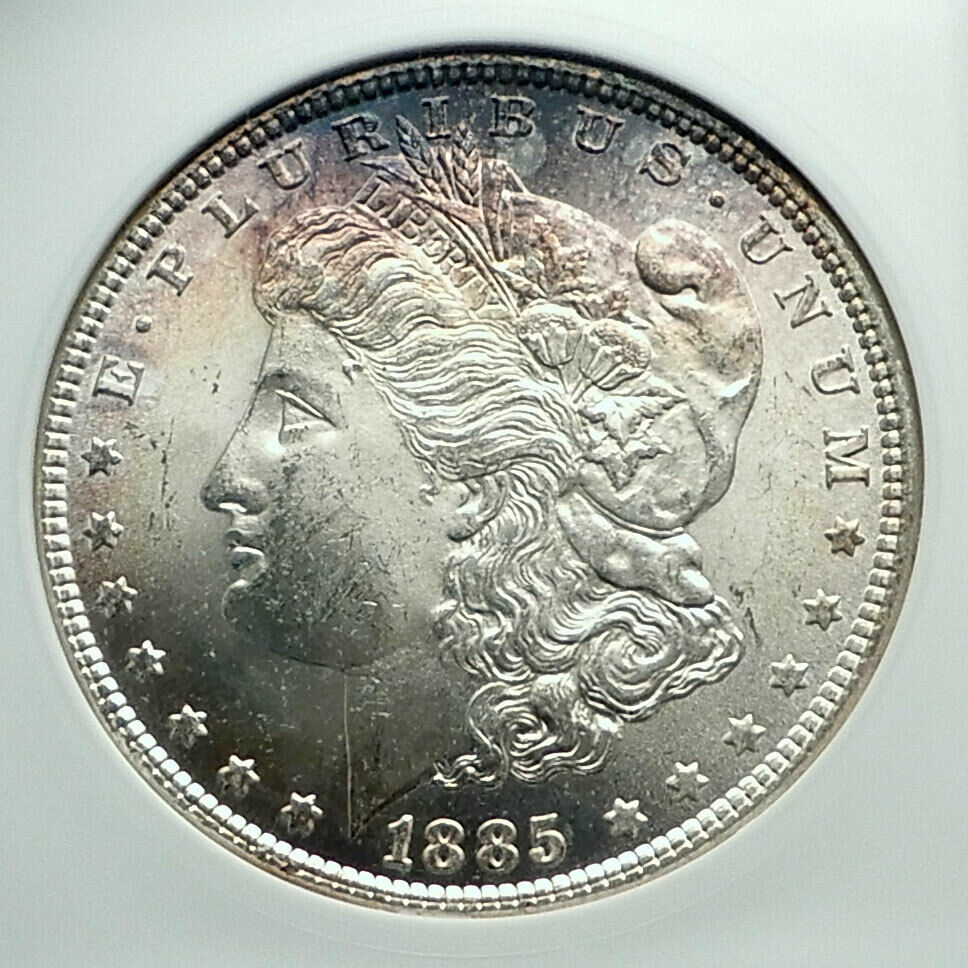 1885 UNITED STATES of America SILVER Morgan US Dollar Coin EAGLE PCGS MS i78486