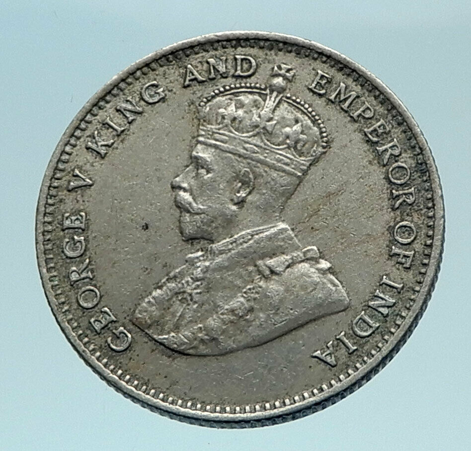 1936 HONG KONG British Colony King George V Genuine Genuine 10 Cent Coin i78661
