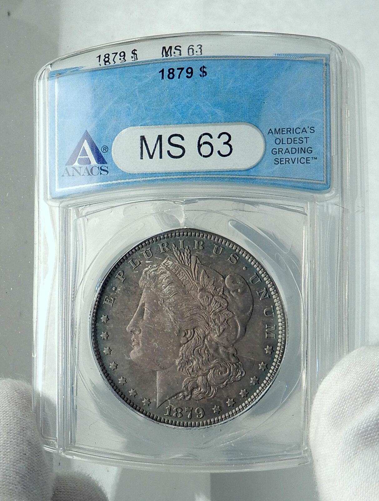 1879 UNITED STATES of America SILVER Morgan US Dollar Coin EAGLE ANACS MS i78880