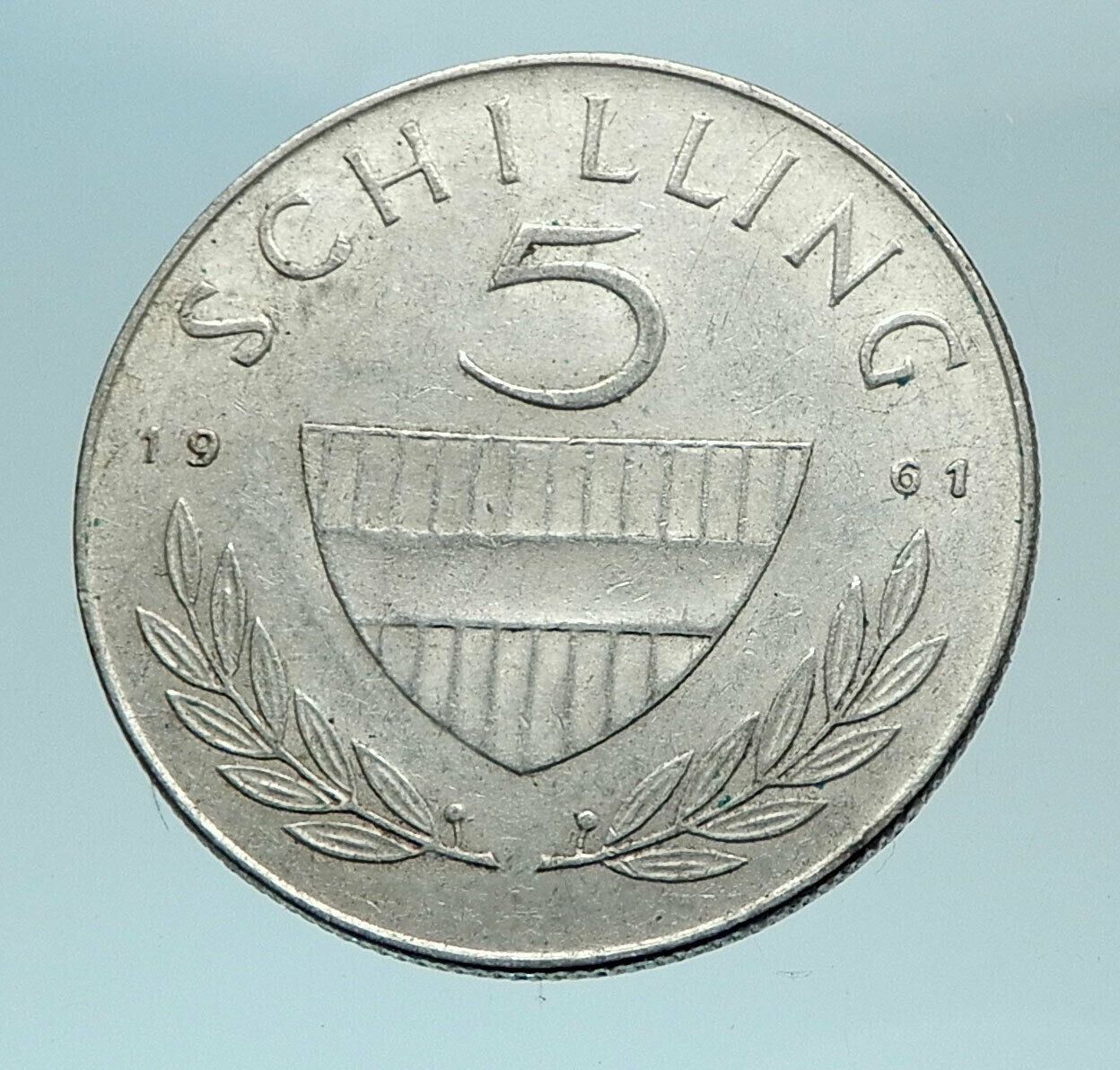 1961 AUSTRIA Spanish HORSE RIDER Genuine Silver 5 Shilling Austrian Coin i78784