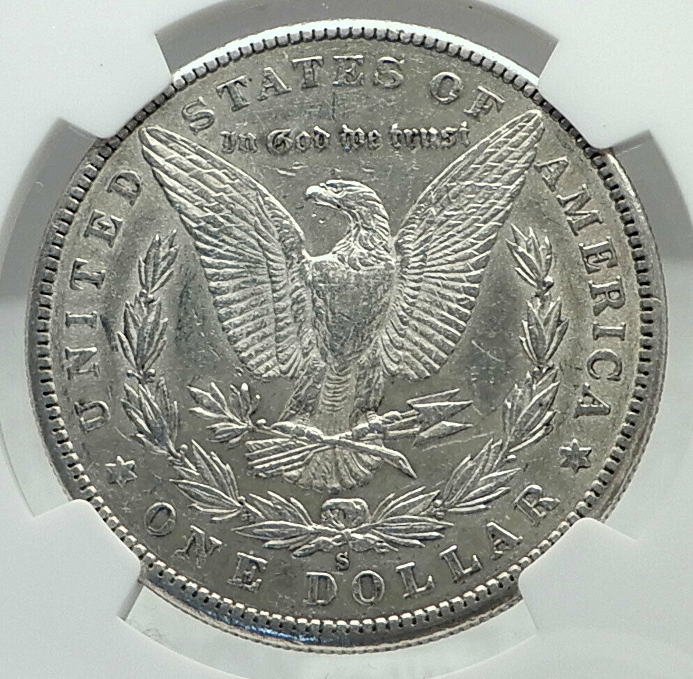 1890 UNITED STATES of America SILVER Morgan US Dollar Coin EAGLE NGC i79603