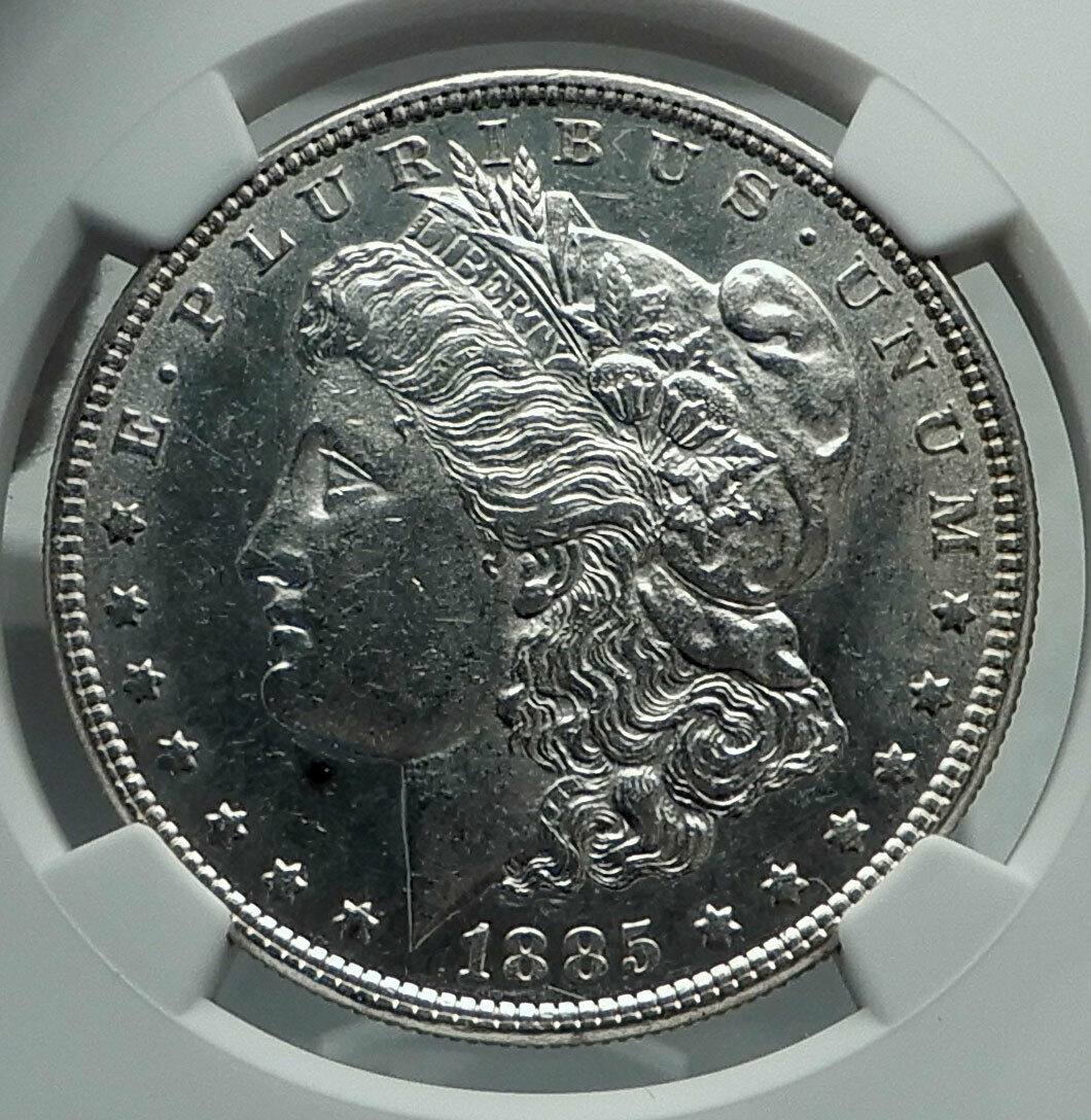 1885 UNITED STATES of America SILVER Morgan US Dollar Coin EAGLE NGC i79657