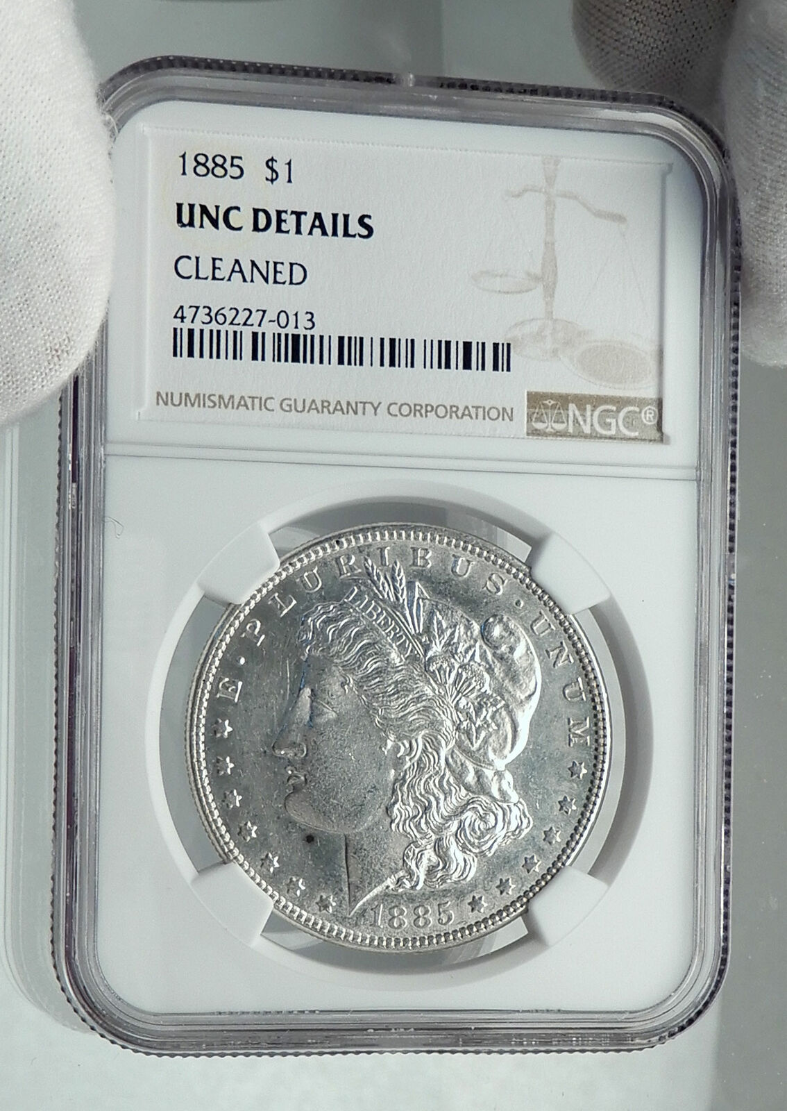 1885 UNITED STATES of America SILVER Morgan US Dollar Coin EAGLE NGC i79657