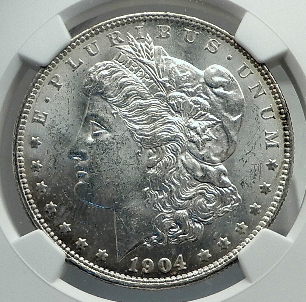 1904 UNITED STATES of America SILVER Morgan US Dollar Coin EAGLE NGC MS i79696