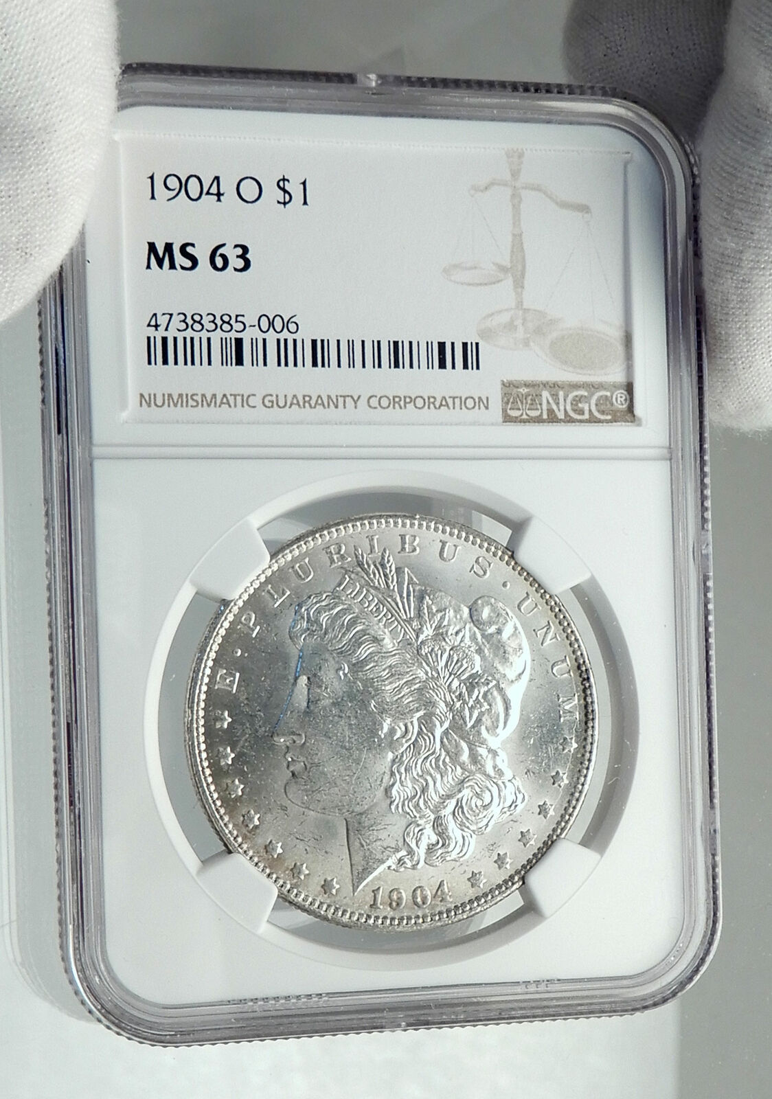 1904 UNITED STATES of America SILVER Morgan US Dollar Coin EAGLE NGC MS i79696