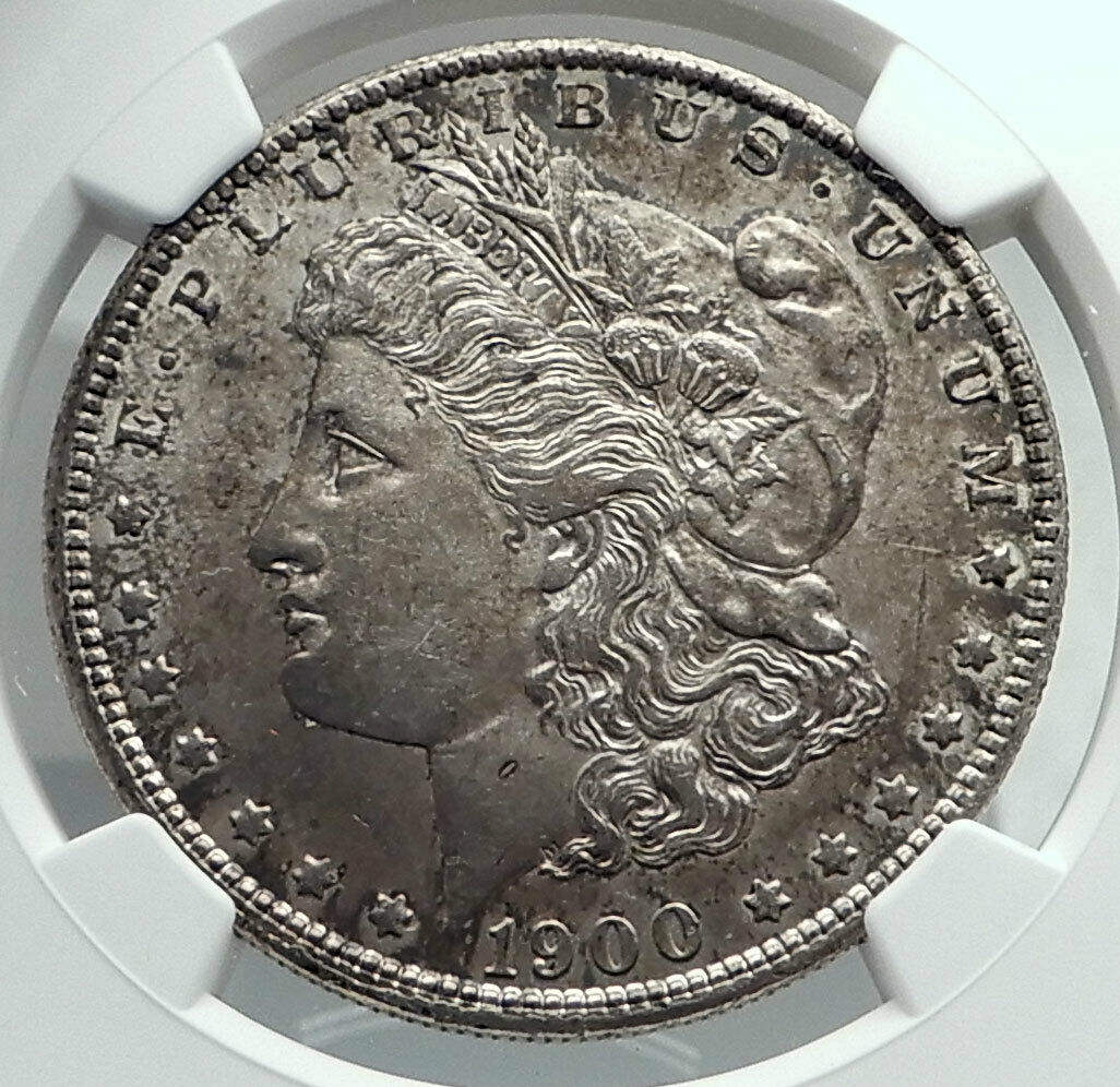 1900 UNITED STATES of America SILVER Morgan US Dollar Coin EAGLE NGC i79694