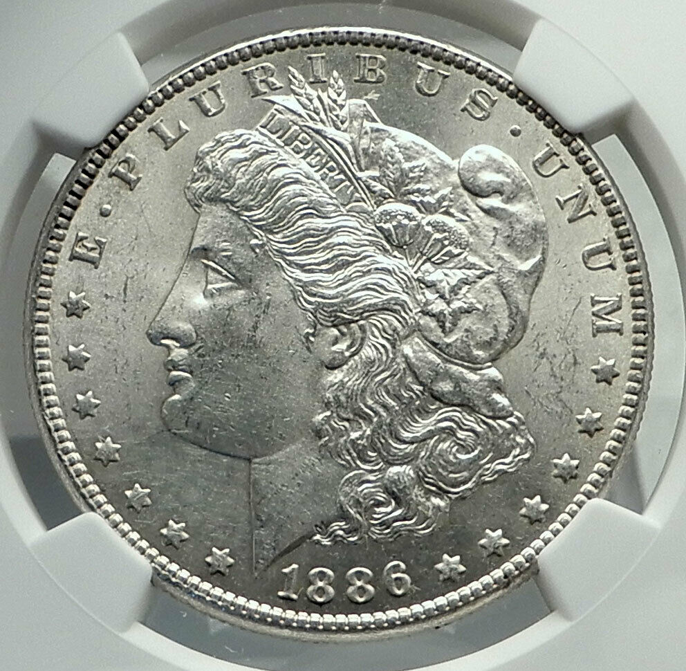 1886 UNITED STATES of America SILVER Morgan US Dollar Coin EAGLE NGC i79830