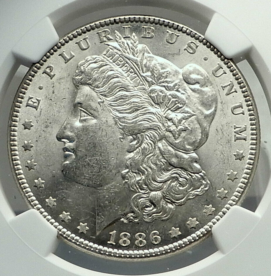 1886 UNITED STATES of America SILVER Morgan US Dollar Coin EAGLE NGC MS i79834