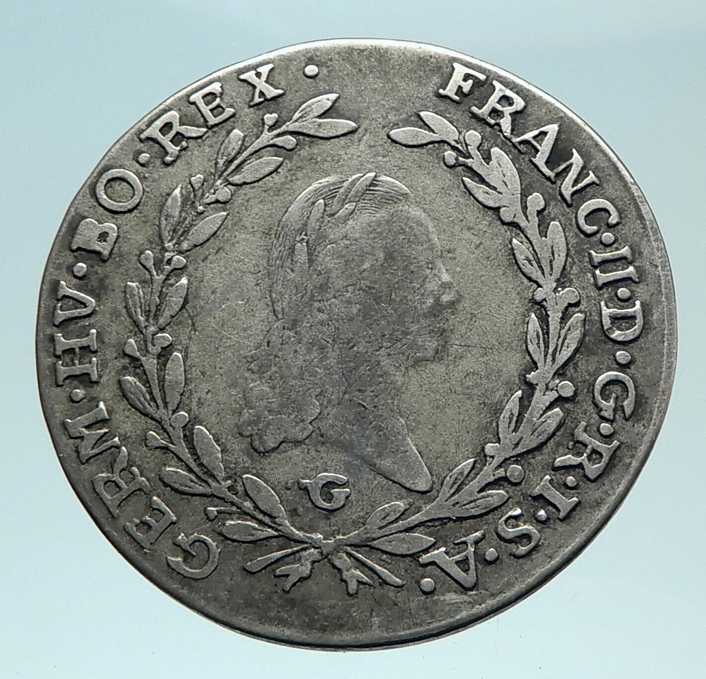 1797 AUSTRIA Emperor Franz II Hapsburg Genuine Silver 20 Kreuzer Coin i79298