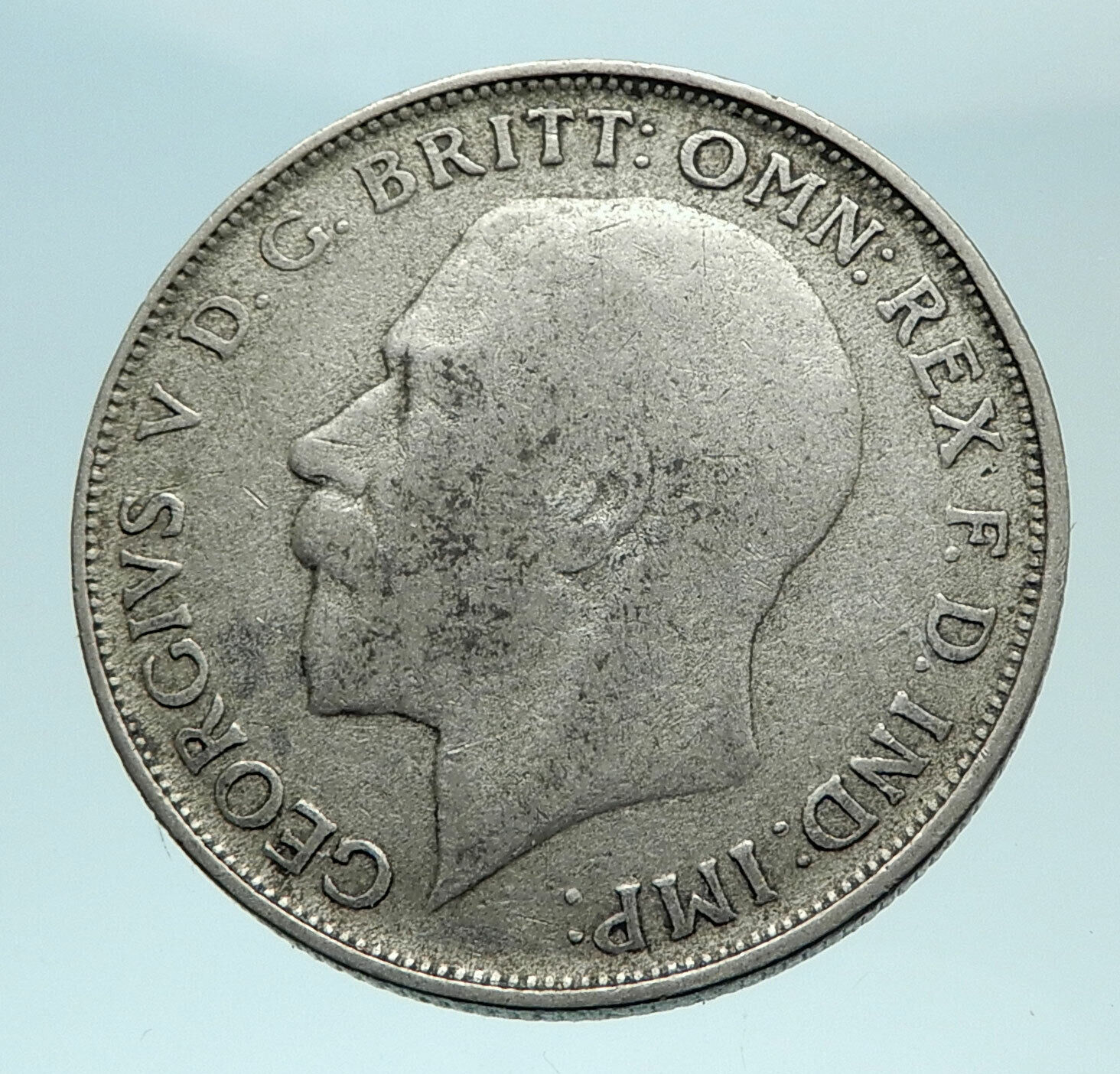 1922 GREAT BRITAIN UK United Kingdom King George V Big SILVER FLORIN Coin i79292