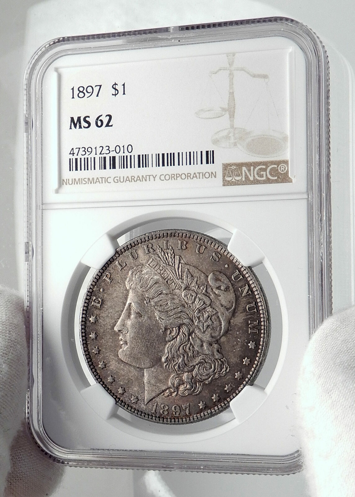 1897 UNITED STATES of America SILVER Morgan US Dollar Coin EAGLE NGC MS i79881