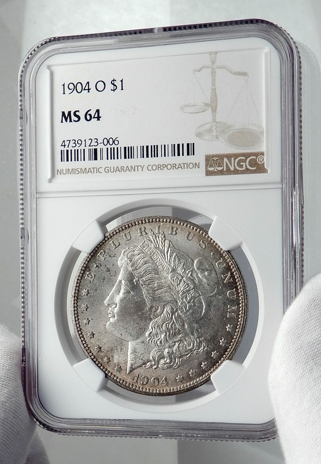 1904 UNITED STATES of America SILVER Morgan US Dollar Coin EAGLE NGC MS i80037