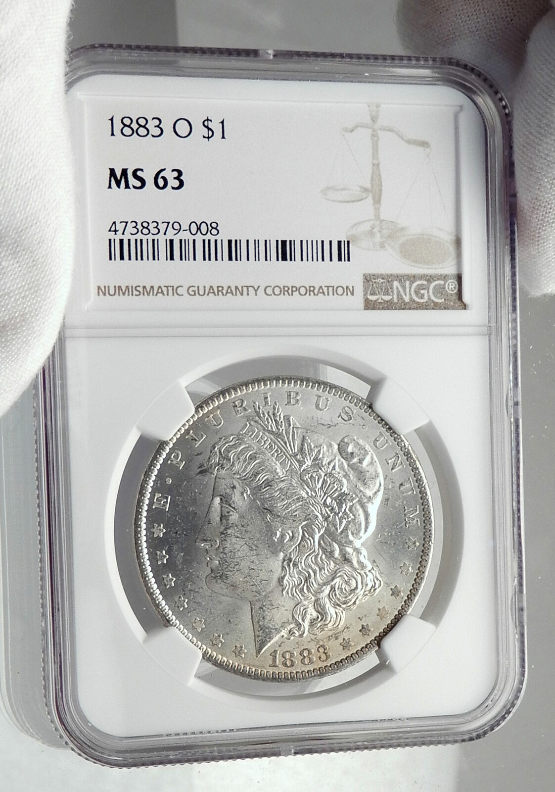 1883 UNITED STATES of America SILVER Morgan US Dollar Coin EAGLE NGC MS i80085