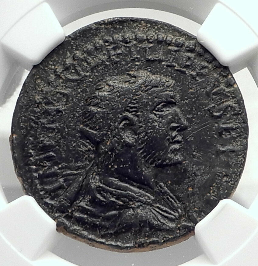 PHILIP I the ARAB Ancient Antioch Pisidia Roman Coin STANDARDS EAGLES NGC i80131