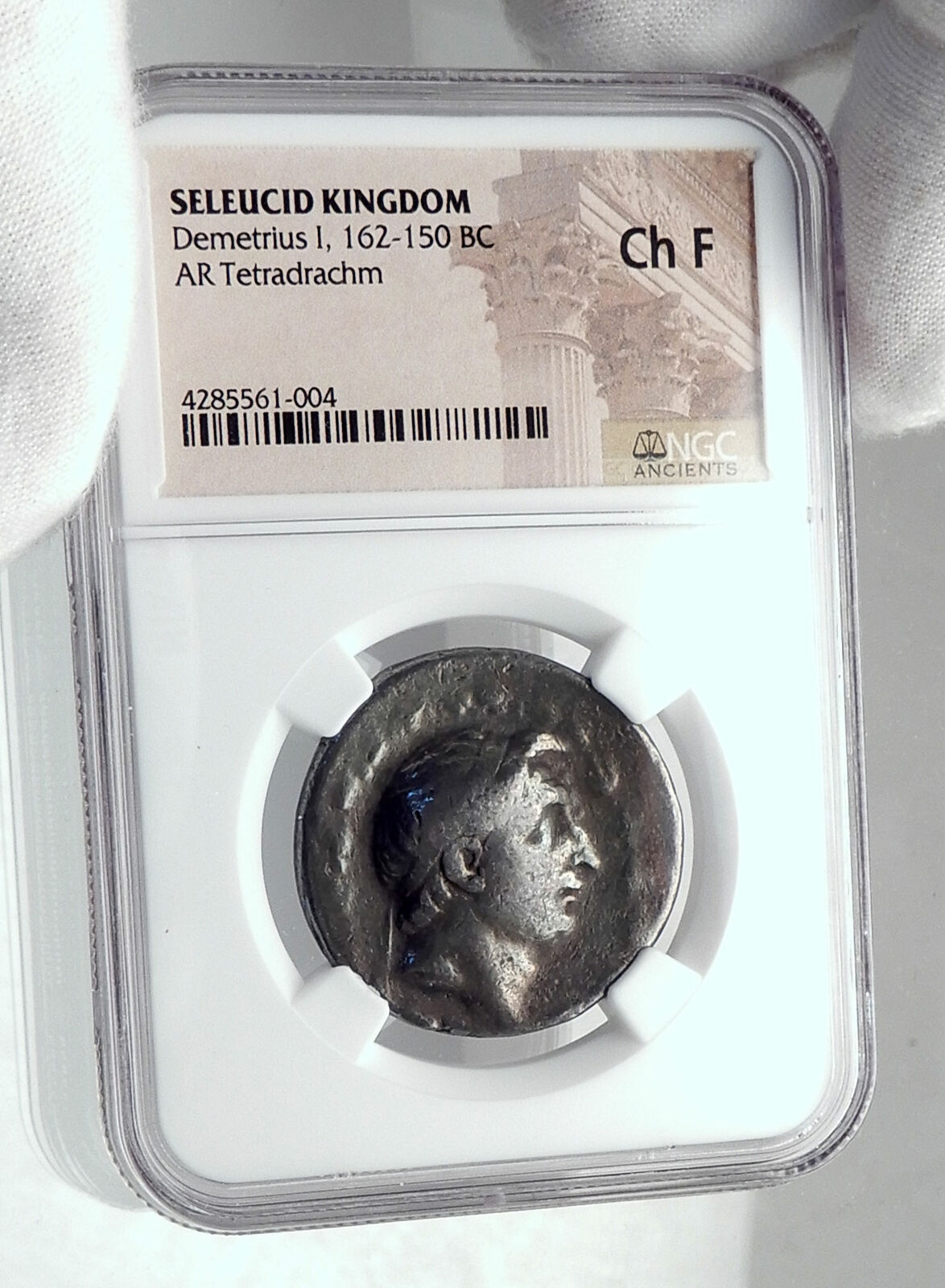 DEMETRIOS I Soter Authentic Ancient Silver Greek TETRADRACHM Coin NGC i80623