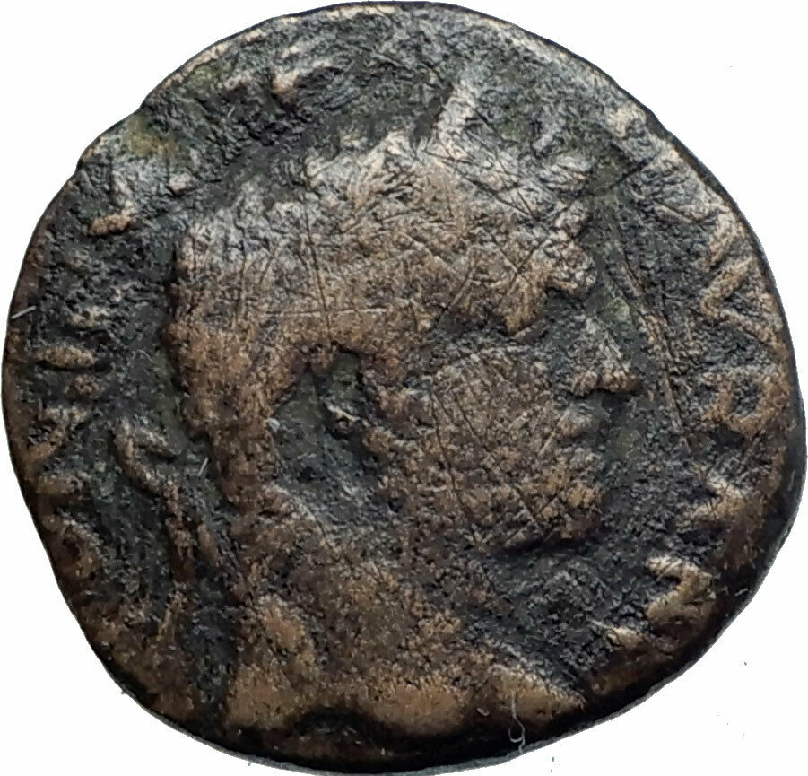 CARACALLA 198AD RARE Authentic Ancient Roman Coin of CARRRHAE w Tyche i80276