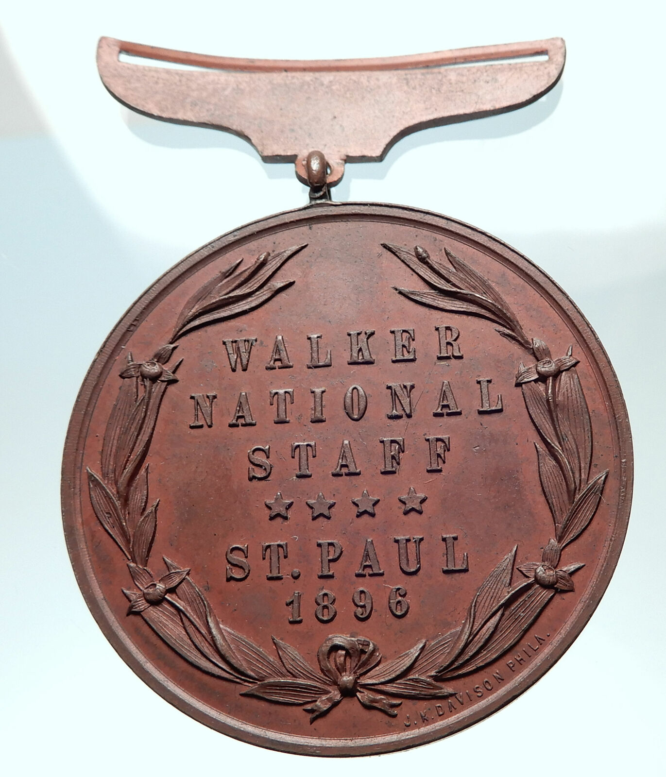 1896 US United States GAR St. Paul National Staff Badge I.N. Walker Medal i80589