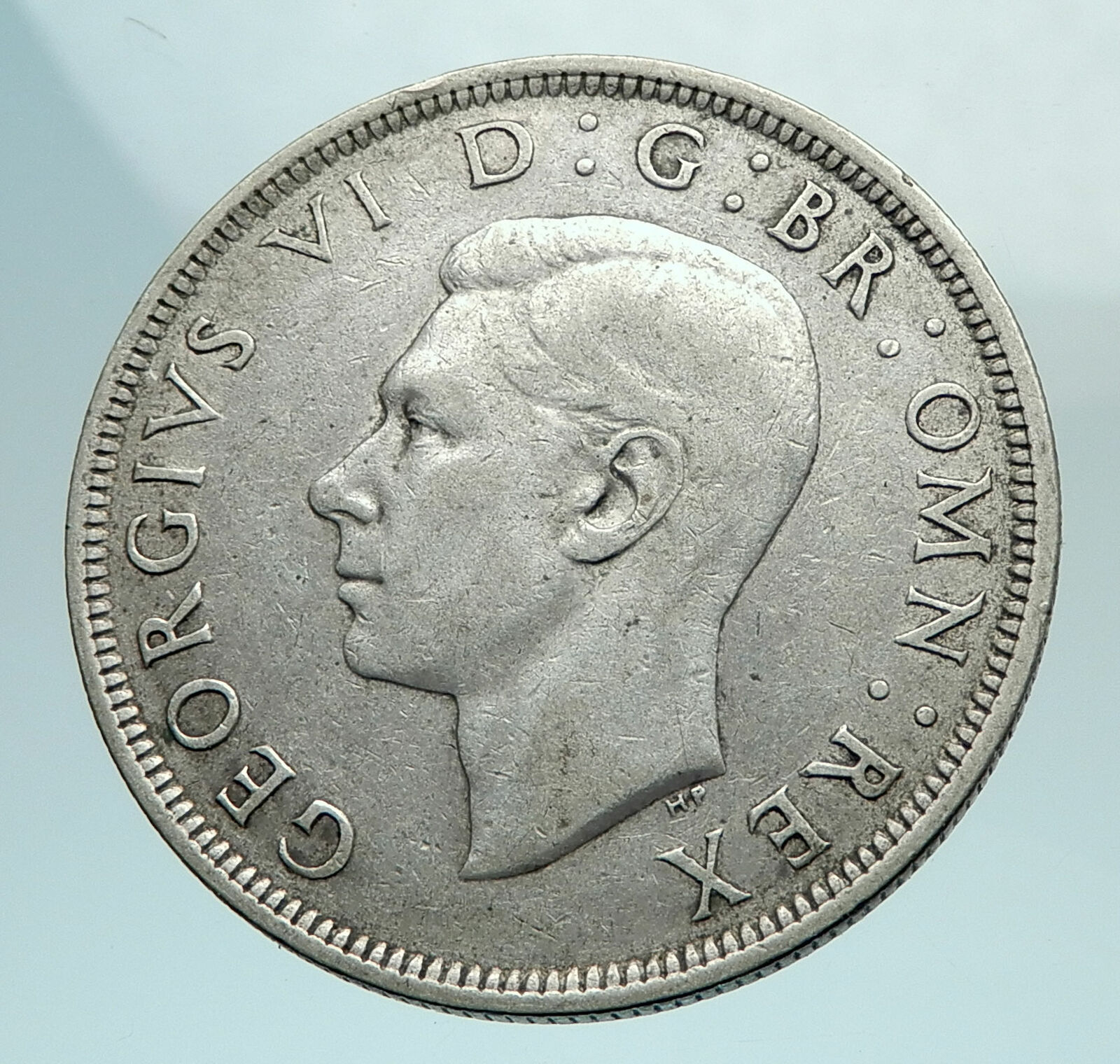 1942 Great Britain United Kingdom UK GEORGE VI Silver Half Crown Coin i79526