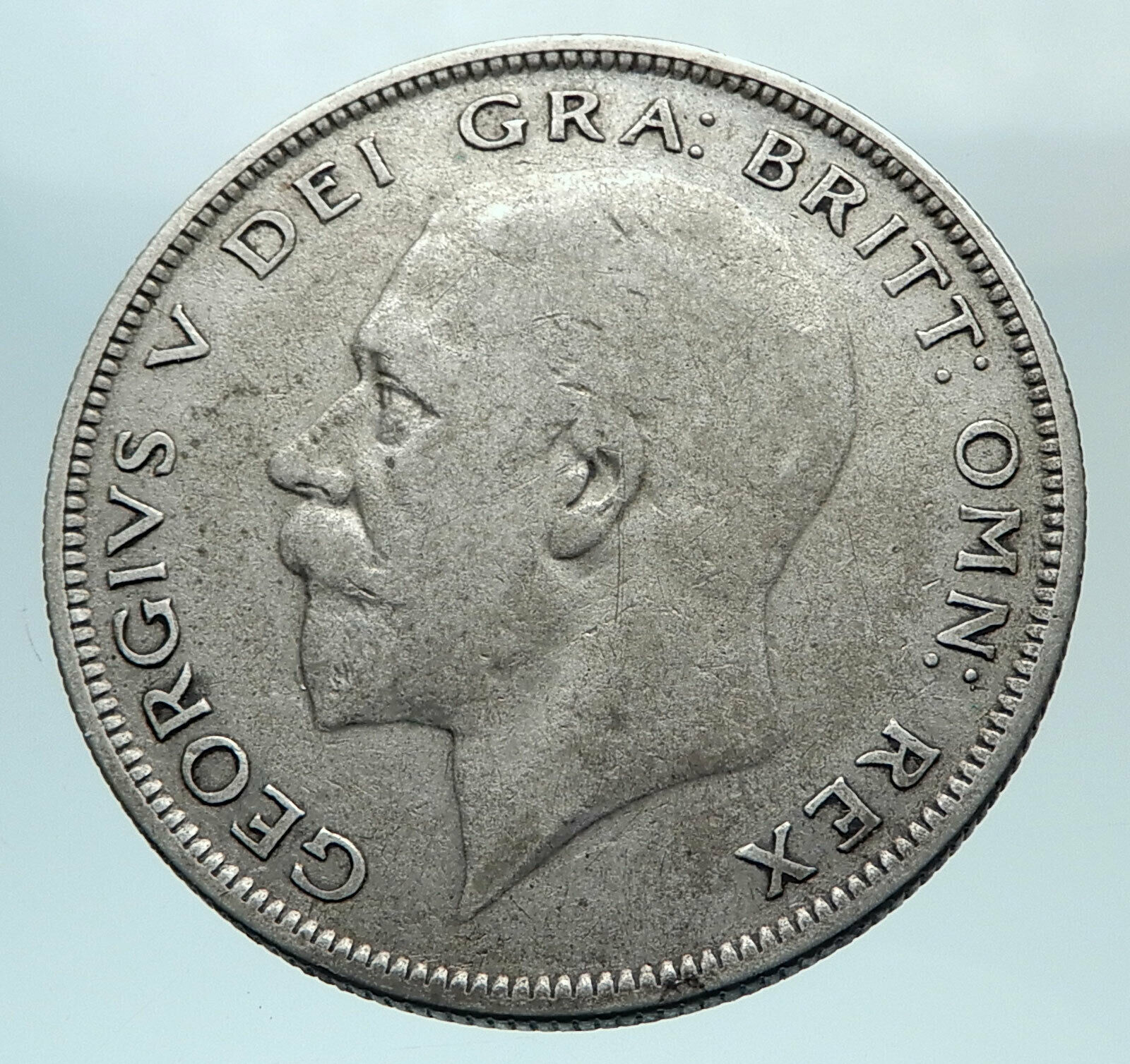 1929 Great Britain United Kingdom UK King GEORGE V Silver Half Crown Coin i80820