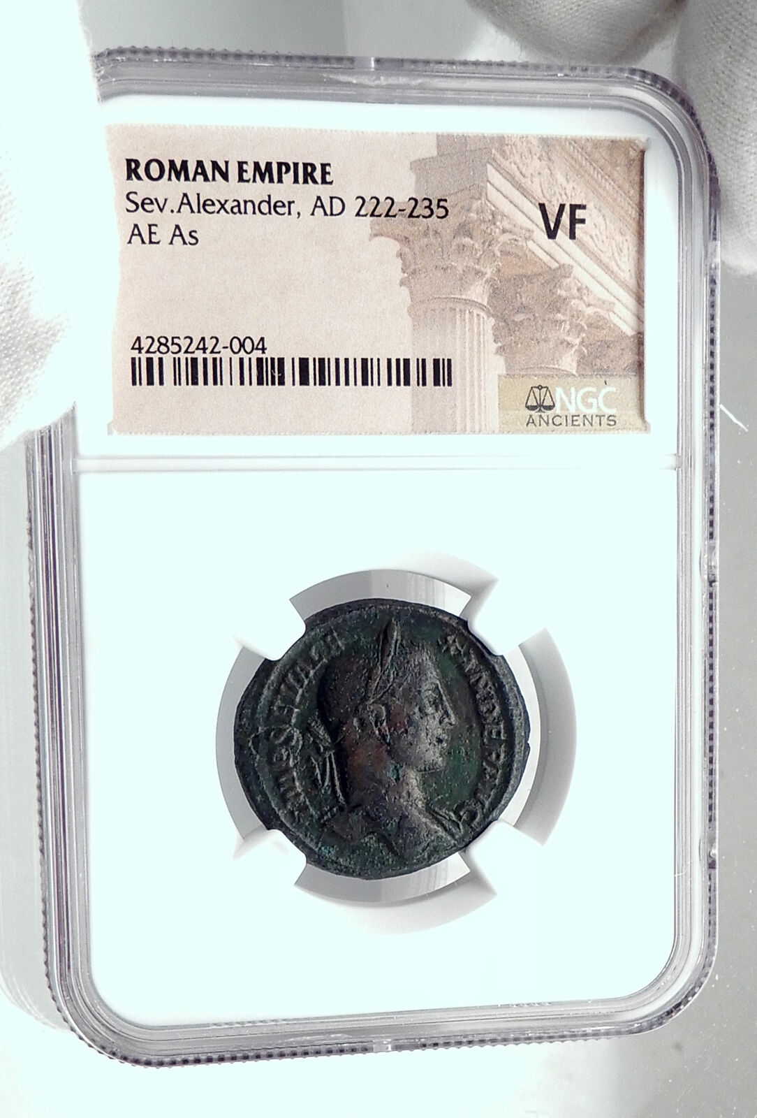 SEVERUS ALEXANDER Authentic Ancient 231AD Rome Roman Coin Annona NGC i81166