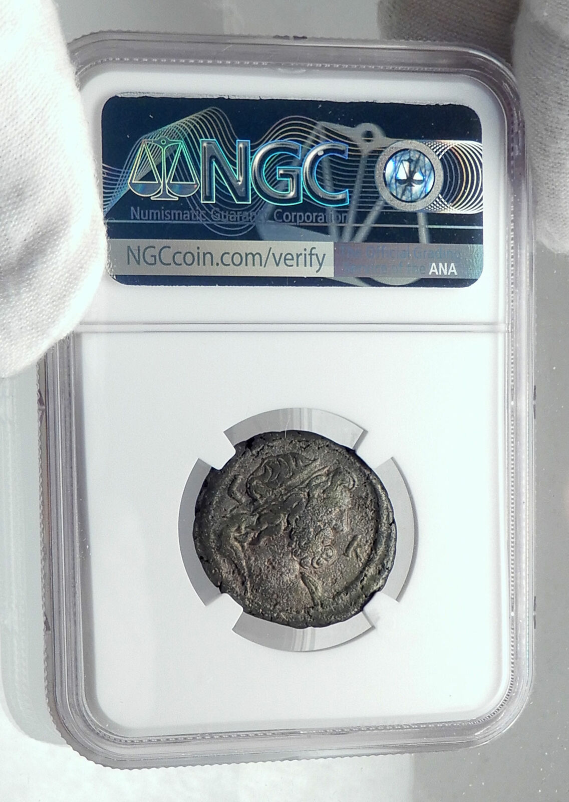 TRAJAN Genuine Ancient Alexandria Egypt Tetradrachm Roman Coin ZEUS NGC i81694