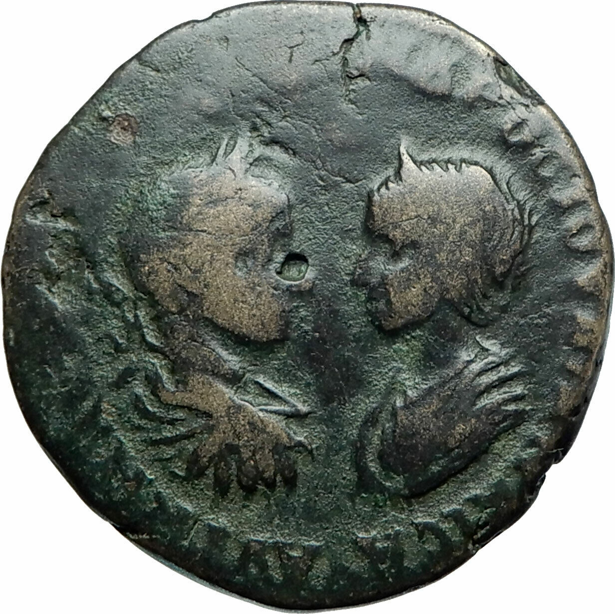 SEVERUS ALEXANDER & JULIA MAESA Marcianopolis Ancient Roman Coin HOMONOIA i79083