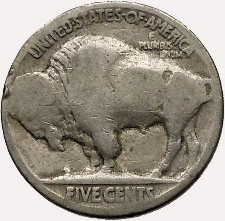 1920 BUFFALO NICKEL 5 Cents of United States of America USA Antique Coin i43583