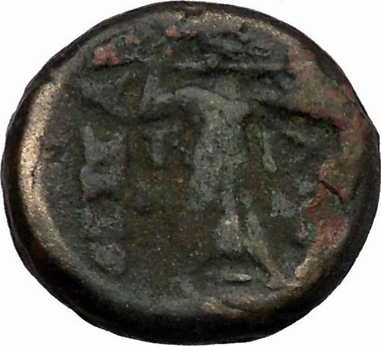 LARISSA Thessaly THESSALIAN LEAGUE 196BC Athena Apollo OWL Greek Coin i43499