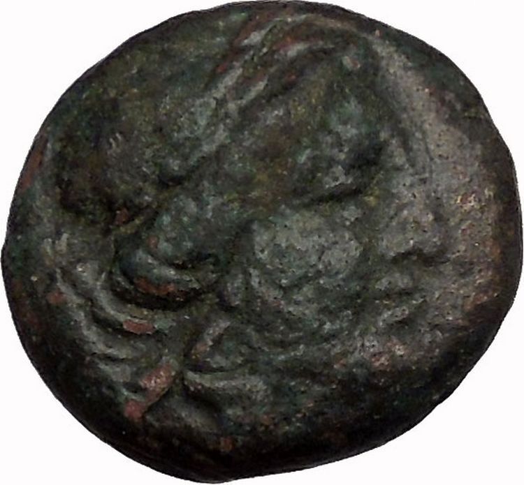 LARISSA Thessaly THESSALIAN LEAGUE 196BC Athena Apollo OWL Greek Coin i43499