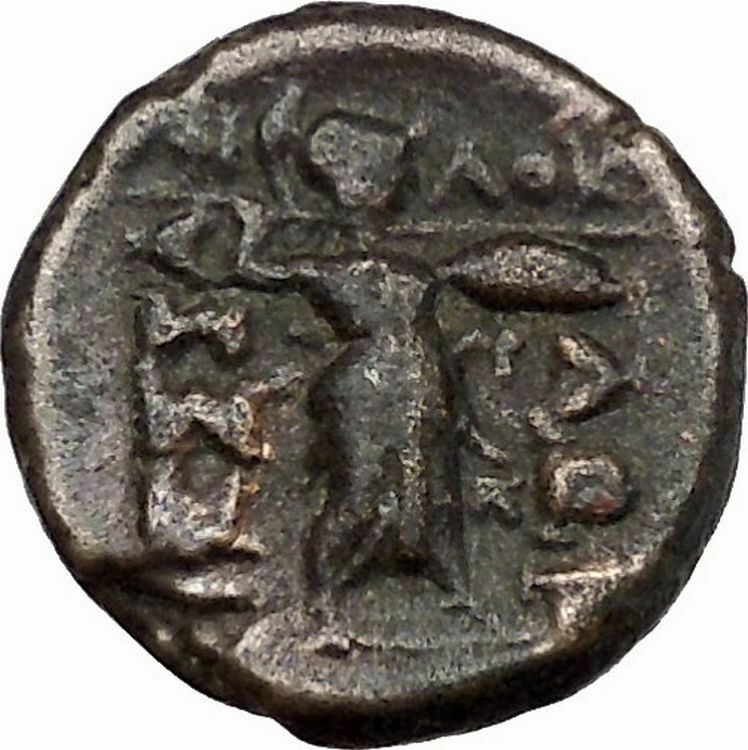 LARISSA Thessaly THESSALIAN LEAGUE 2ndCenBC Athena Apollo Greek Coin i43402