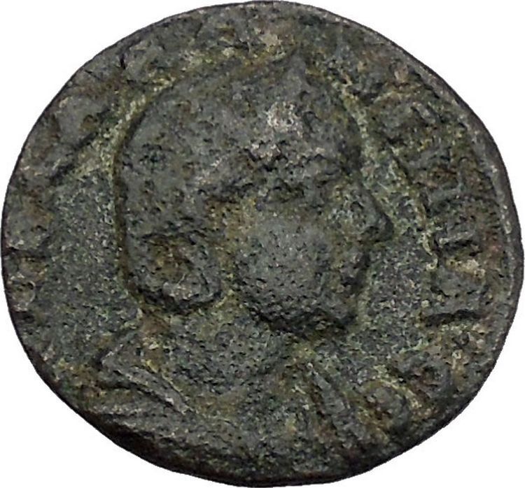 SALONINA wife of GALLIENUS Pergamum Pergamon Dionysus Panther Roman Coin i45578