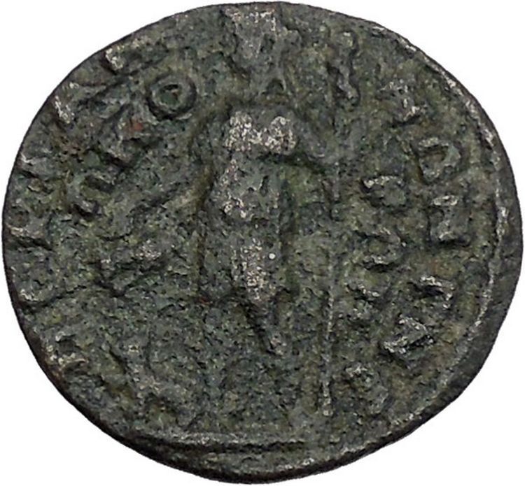 SALONINA wife of GALLIENUS Pergamum Pergamon Dionysus Panther Roman Coin i45578