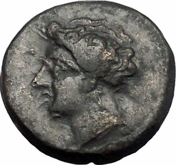 LARISSA in THESSALY 360BC Nymph Horse Authentic Ancient Greek Coin i49238