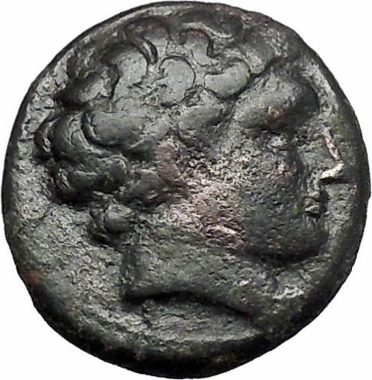 PHALANNA in THESSALY 350BC Ares Nymph Authentic Ancient Greek Coin i49209