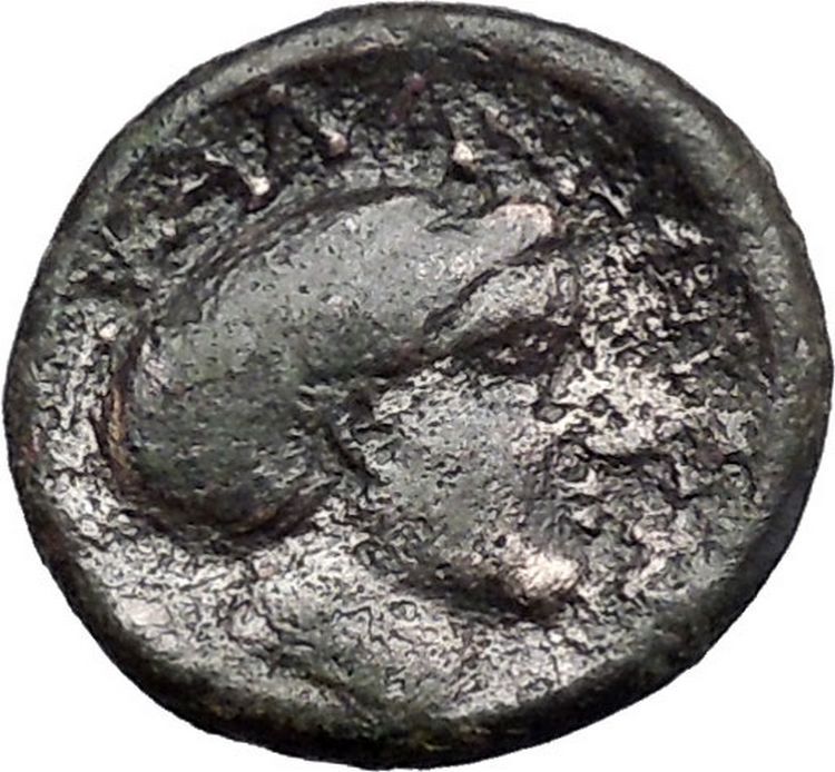 PHALANNA in THESSALY 350BC Ares Nymph Authentic Ancient Greek Coin i49209